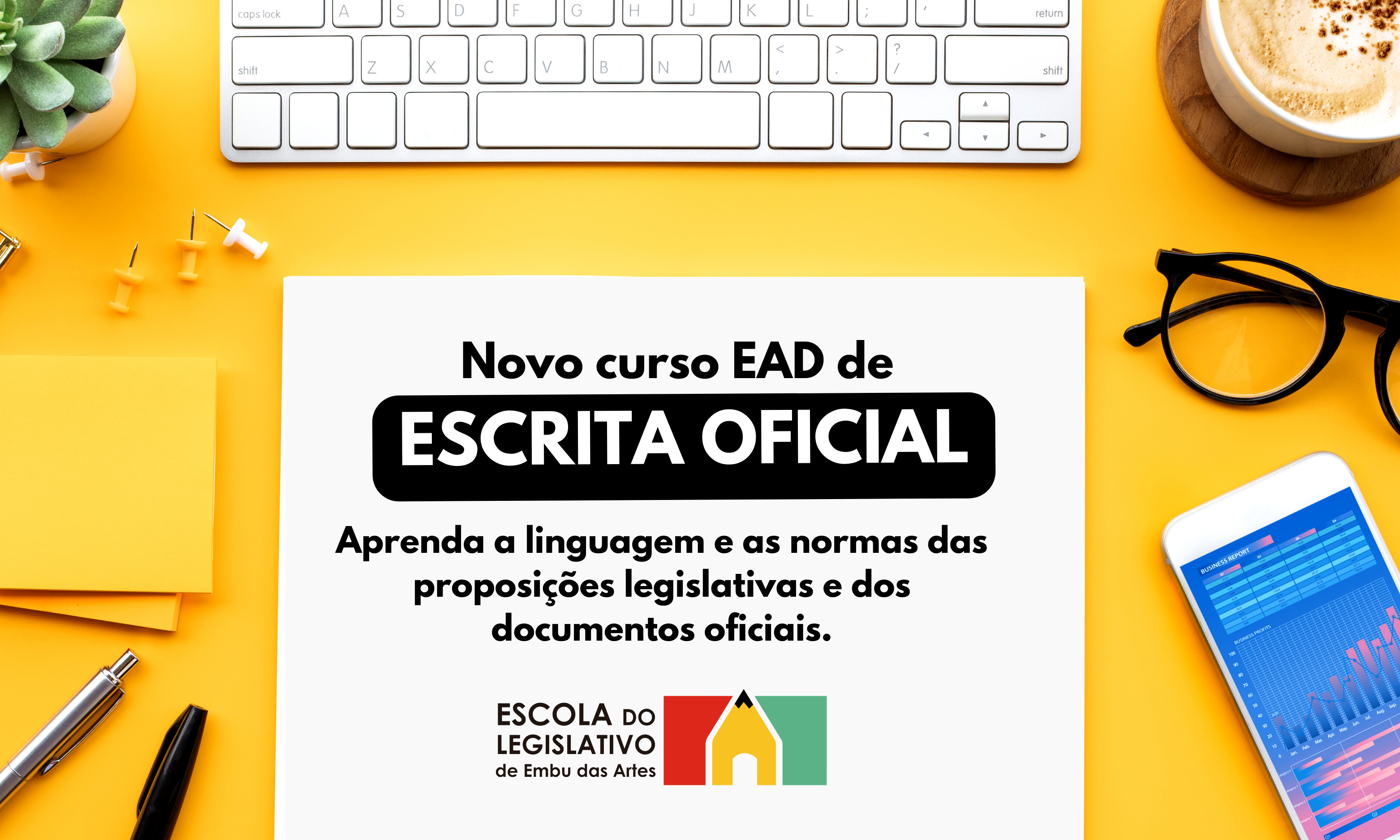 Escola do Legislativo oferece curso gratuito de Escrita Oficial